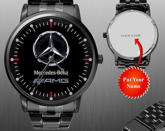 Mercedes-Benz AMG Logo Car Watch, Wristwatch Gift, Automotive Timepiece