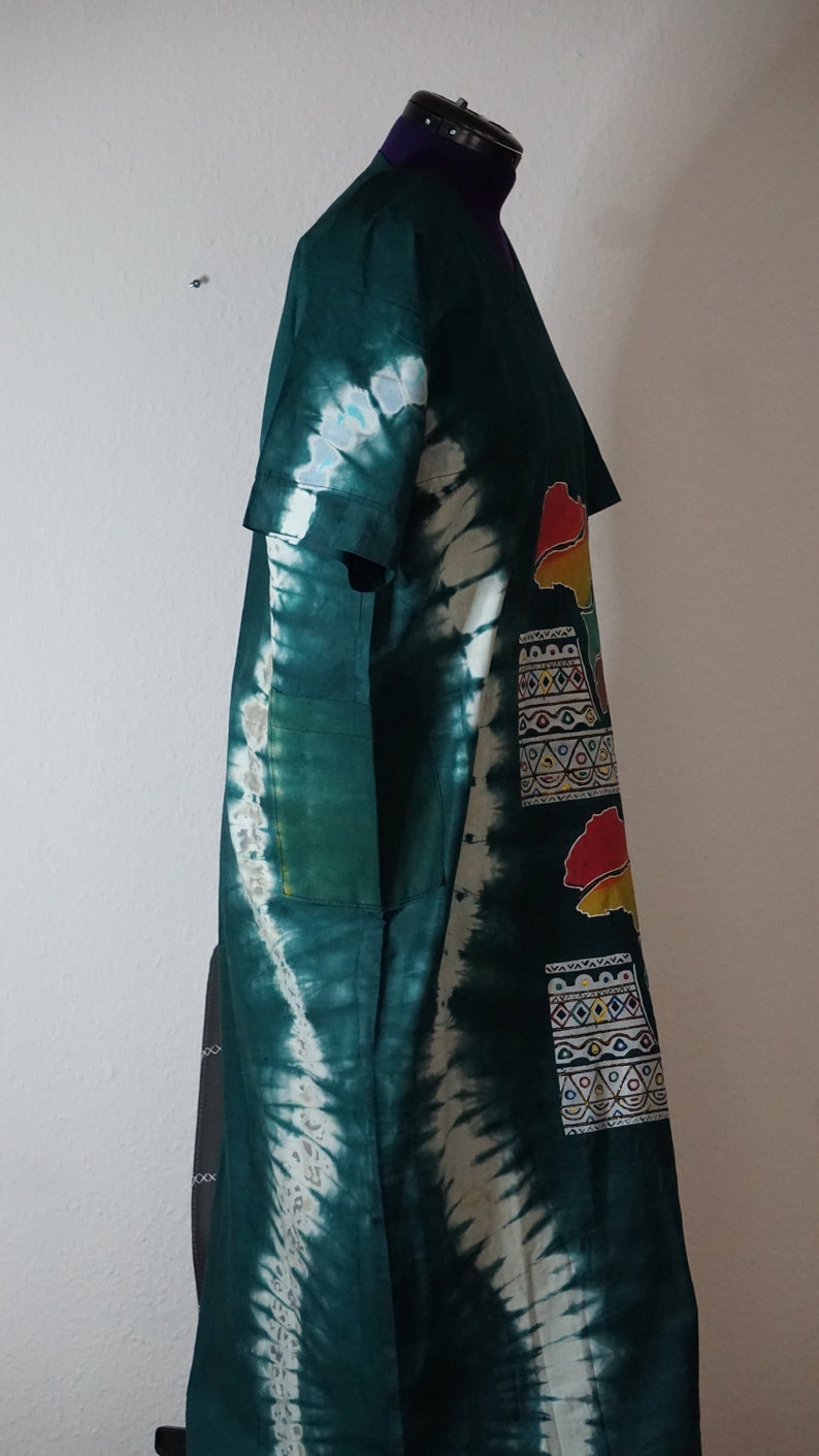 Nigeria Tie and Dye Kaftan Dark Green Etsy