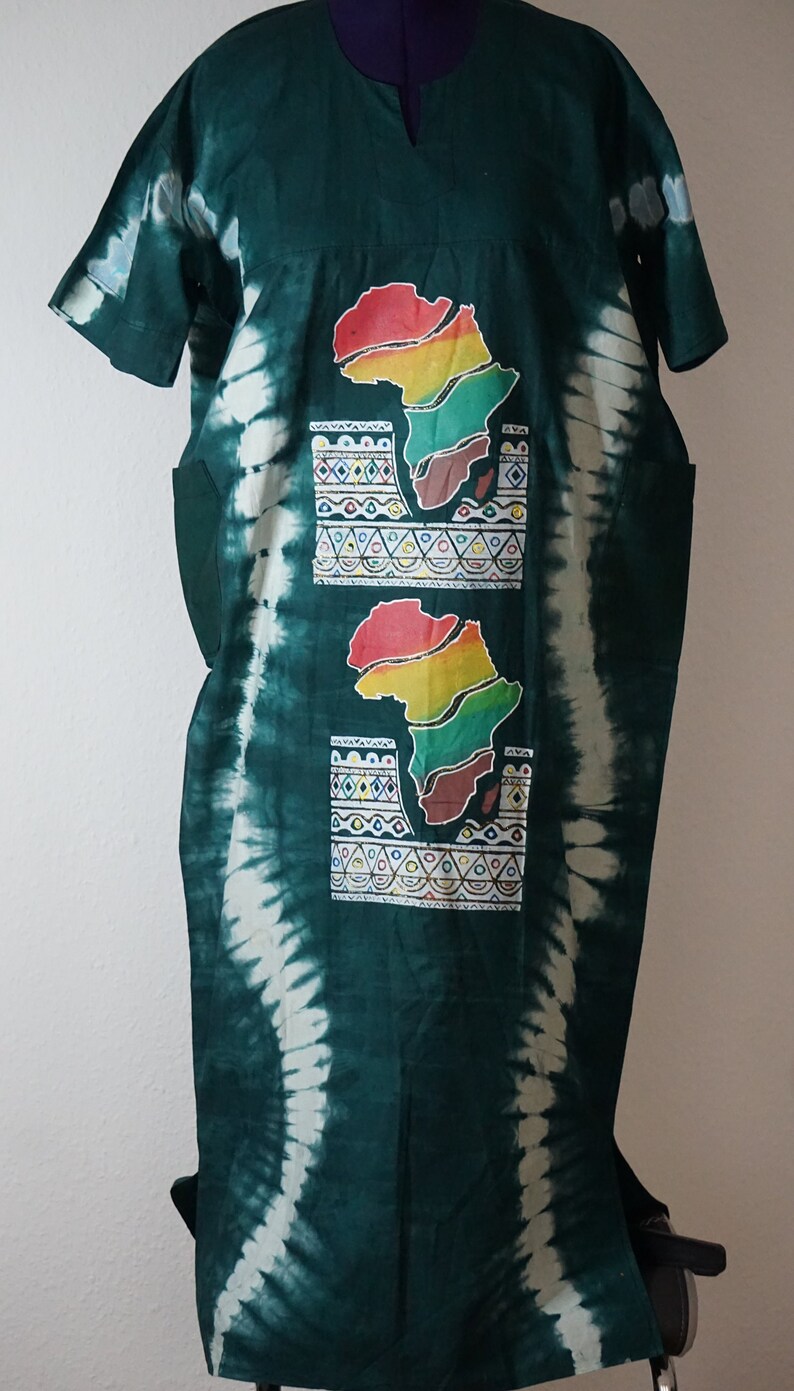 Nigeria Tie and Dye Kaftan Dark Green Etsy