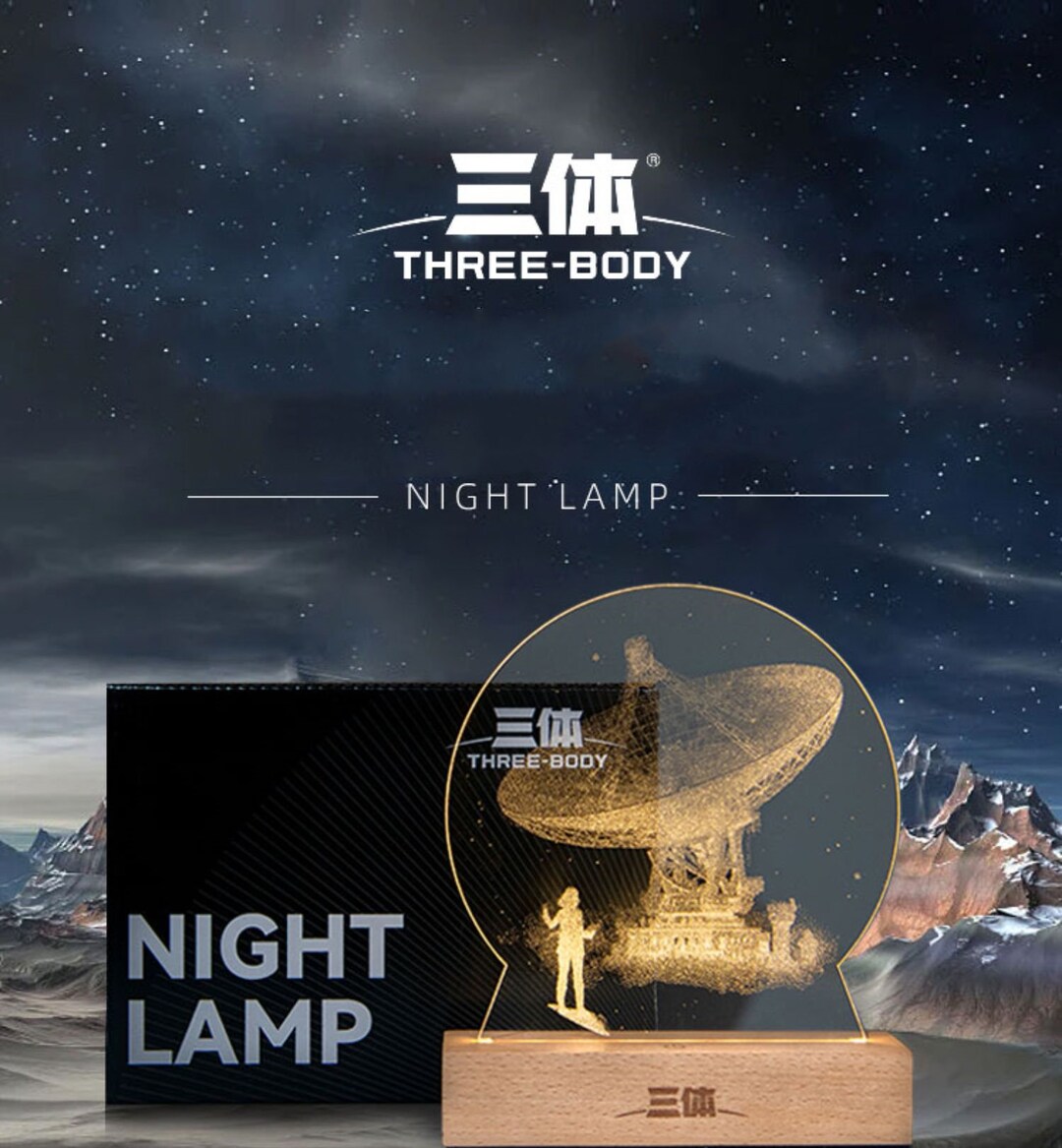 Threebody Three Body 3 Body Night Lamp Noctilucent Waterdrop Red Coast