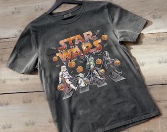 Star Wars Abbey Road Halloween Shirt, Darth Vader and Yoda Shirt, Stormtroopers and Mandalorian Shirt, Funny Star Wars, Halloween Gift BK