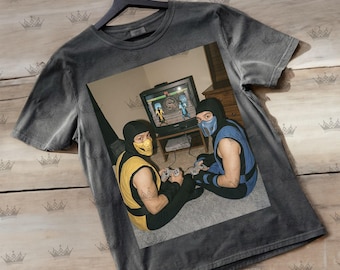 Sterblicher Kombat Skorpion Vs Sub Zero Unisex Shirt, Vintage St