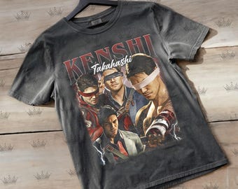 Kenshi Takahashi T Shirt, Sterbliche Kombat 1 Grafik T-Shirt, Retro Kampfspiel Shirt, Gamer Geschenk Unisex Tshirt, Vintage Arcade Stil Top ID