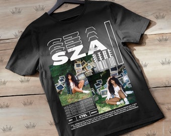 SZA Ctrl Merch Aesthetic Unisex T-Shirt, SZA Album Tshirt, Cadeau pour femme et homme, SZA Aesthetic Tee