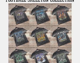Custom Skeleton Football T-Shirt and Sweatshirt, Perfect for Game day fd