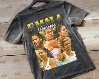 Camiseta vintage de Emma Navarro, homenaje a los 90, ideal como regalo para deportistas.