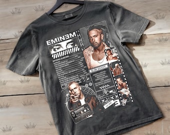Eminem Aesthetic Unisex Shirt, Eminem Slim Shady Shirt, Eminem Vintage Tshirt, Eminem Studio Albums Shirt, Eminem Gift Tee, Gift for Fan RZ