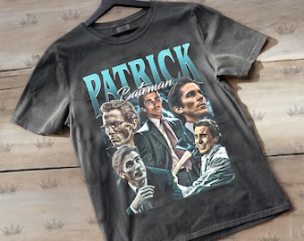 Patrick Bateman Shirt, Psycho Horror Movie Graphic T-Shirt, Patrick Bateman American Streetwear Tee, Patrick Bateman Sigma Male Tshirt ID