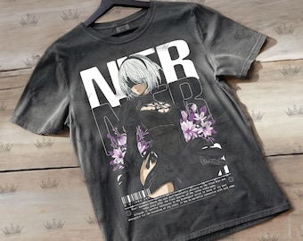 NieR: Automata Shirt, Unisex Cyber Sigilism Game Metal Fan Gift, Vintage Cyber Y2K Streetwear Apparel, Nier Automata Gamer Gift Shirt TNGN