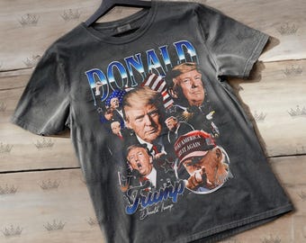 Donald Trump Unisex Shirt, Donald Trump Hommage Tshirt, Donald Trump Fan Tees, Donald Trump Retro 90er Jahre Pullover, Donald Trump Merch Geschenk RZ