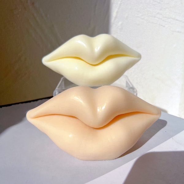 Caractéristiques du visage Bouche Arôme Cire Moule Lèvres Bougies Silicone Moule Corps Humain Artistique Baiser Lèvre Bouche Silicone Bougie Moule