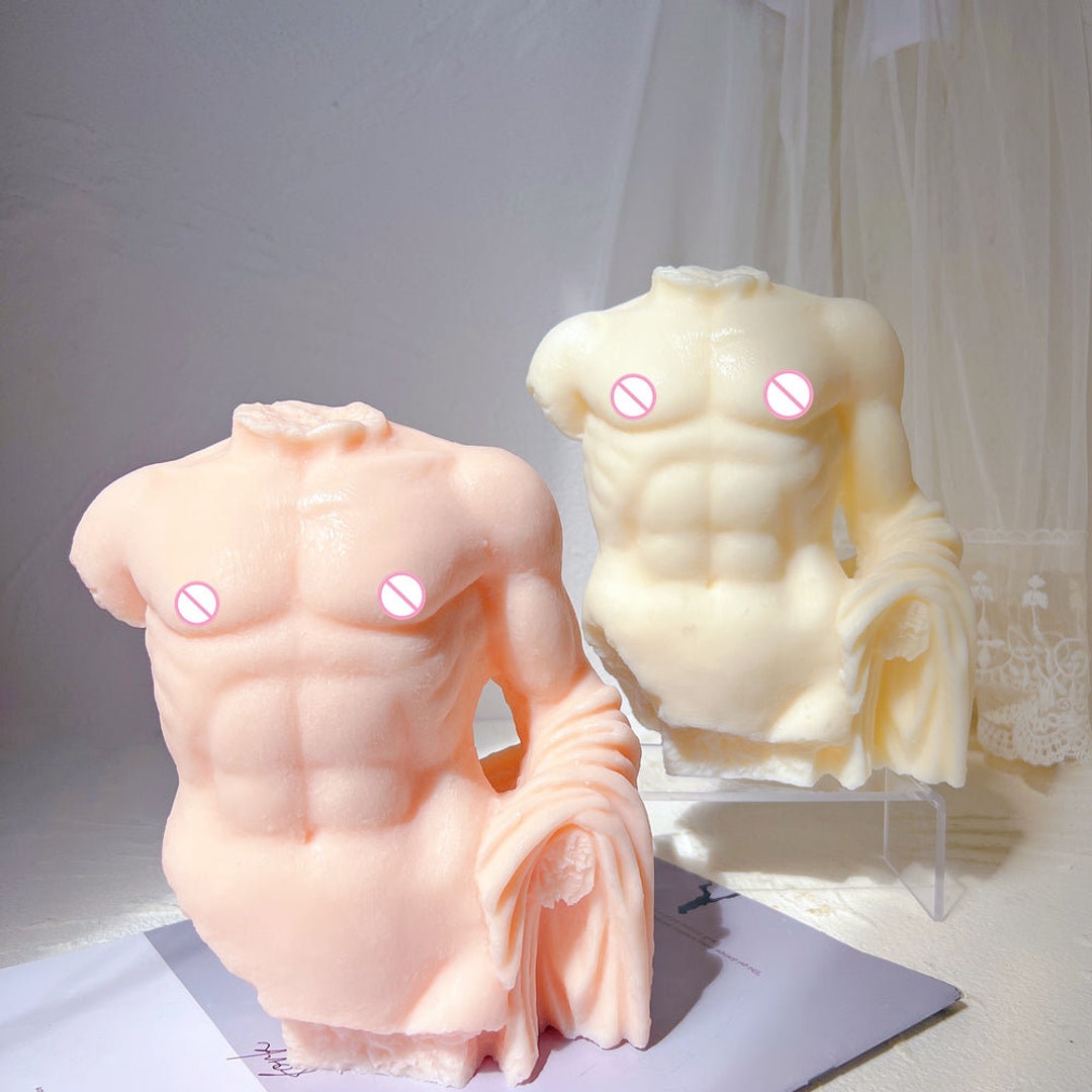 Antique Body Sculpture Male Torso Wax Candle Mold Unique Abdominal ...