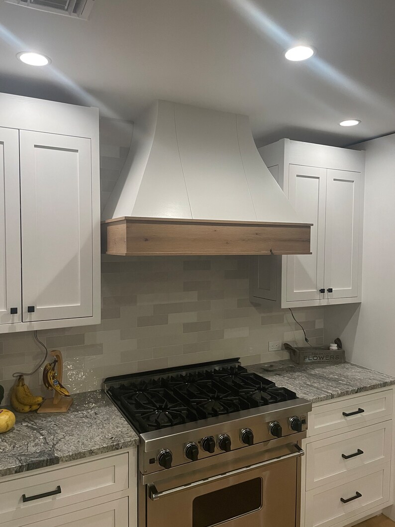 Curved Range Hood With Reclaimed White Oak Etsy