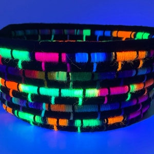 Blacklight Reactive Basket | Blacklight Reactive Decor | UV Reactive Decor | Blacklight Decoration | Blacklight Art | Blacklight Reflective