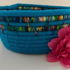 Blue Basket | Blue Rope Basket | Blue Accent | Blue Home Decor | Blue Living Room Decor | Blue Bedroom Decor | Blue House Decor | Decor Blue