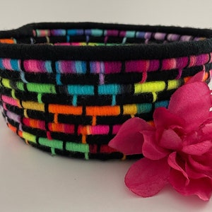 Blacklight Reactive Decor | Decorative Basket | UV Reactive Decor | Blacklight Reflective Art | Blacklight Art | UV Reactive Art