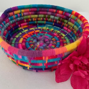 Abstract Art | Maximalist Decor | Woven Basket | Eclectic Gift | Apartment Decor | Table Decor | Eclectic Home Decor | Coffee Table Decor