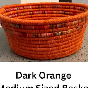 Dark Orange Basket | Fall Home Decor | Fall Decor for Home | Thanksgiving Decor | Thanksgiving Gift Basket | Hostess Gift Thanksgiving