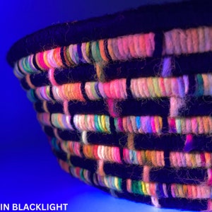 UV Color Changing Basket | Blacklight Reactive Decor | Blacklight Reflective Decor | UV Reactive Decor | Decorative Gift Baskets
