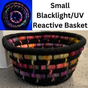 UV Reactive Decor | Black Basket | Blacklight Reactive Basket | UV Reactive Basket | UV Color Changing Decor | Blacklight Reflective Decor