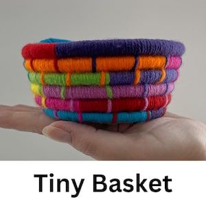 Kleine Bunte Körbe | Kleiner Korb | Winziges Körbchen | Minikorb | Kleiner Korb | Kleine Körbe fürs Regal | Kleines Geflochtenes Körbchen