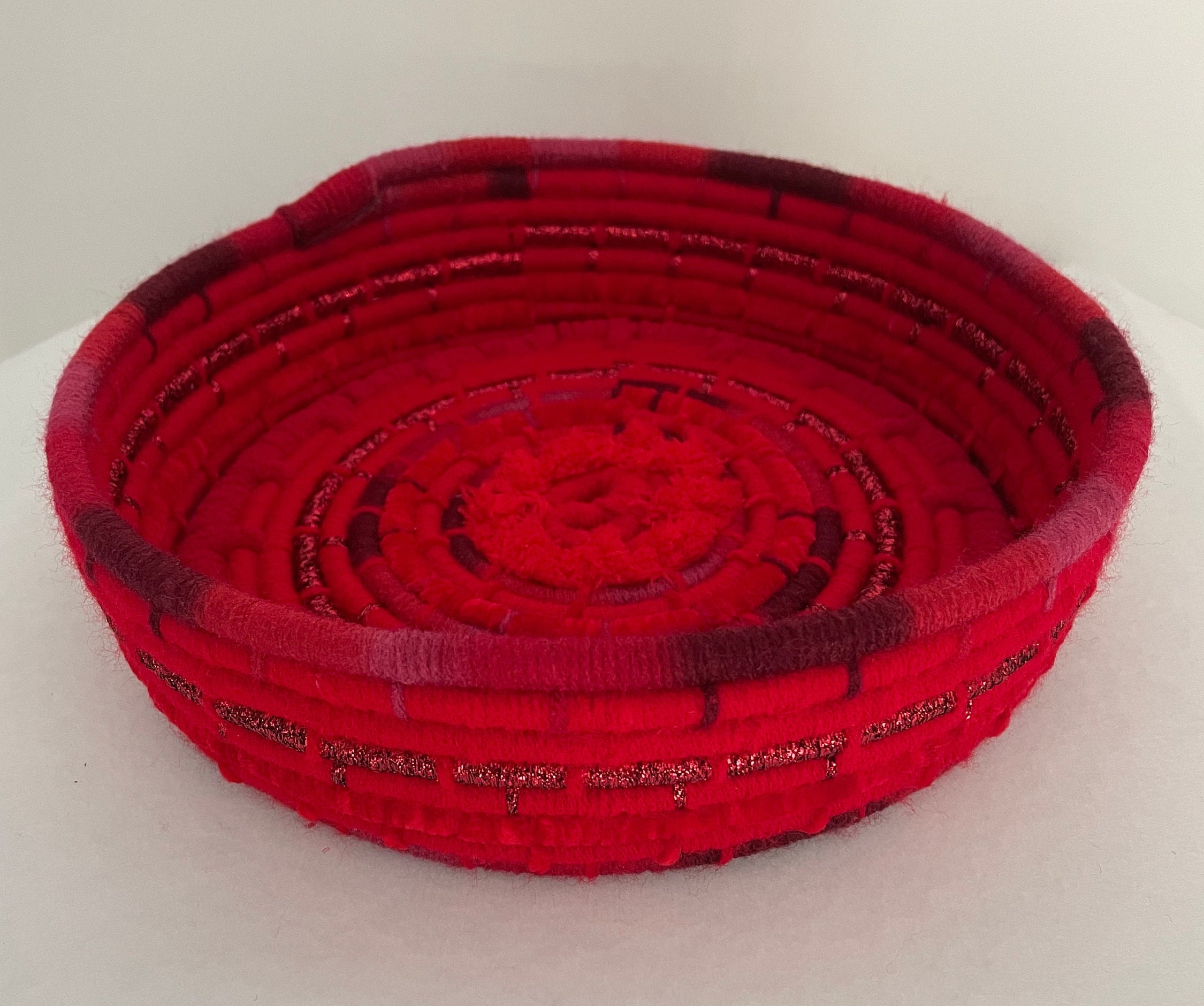 Red Rope Basket Red Rope Coil Basket Rope Basket Red -  Canada