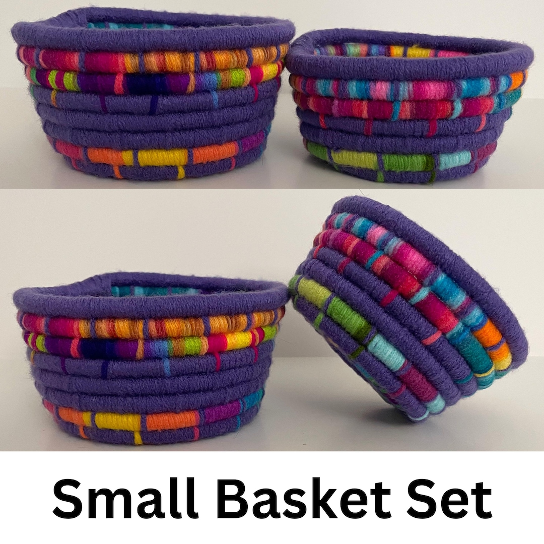 Dark Purple Basket Set | Small Basket Set | Purple Basket Set | Dark ...