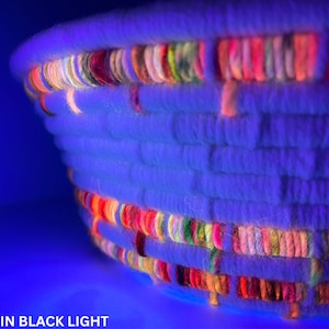 UV Black Light Reactive Basket | Black Light Decor | Black Light Reactive Decor | Blacklight Reactive Decor | UV Color Changing