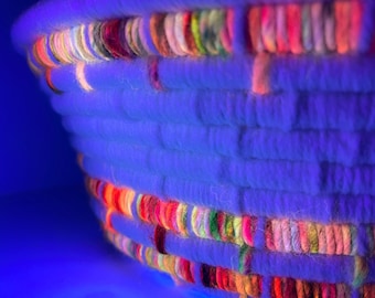 UV Black Light Reactive Basket | Black Light Decor | Black Light Reactive Decor | Blacklight Reactive Decor | UV Color Changing