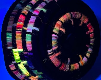 UV Reactive Decor | Black Basket | Blacklight Reactive Basket | UV Reactive Basket | UV Color Changing Decor | Blacklight Reflective Decor