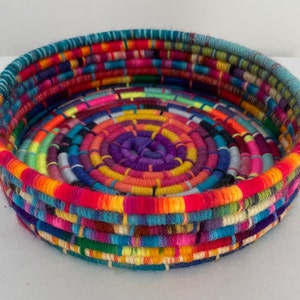 Boho Deco Nowoczesny Koszyk | Dekoracja Ścienna Koszyka | Koszyk Z Liny Wielokolorowy