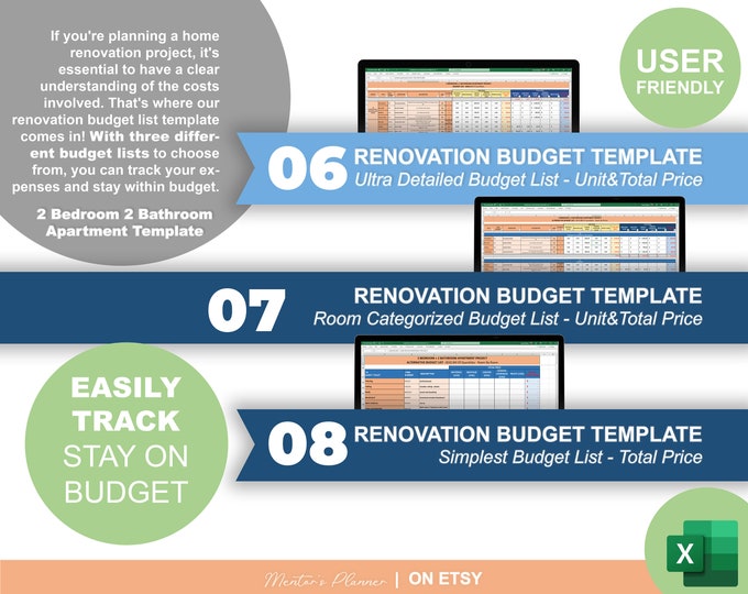 Curated visual reference: Renovation Budget Planner For Excel Google Sheets Photo Inspiration