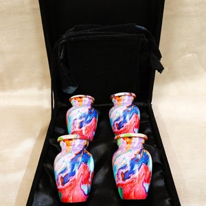 Rainbow Keepsake Urns: Mini Cremation Urns for Ashes, Set of 4