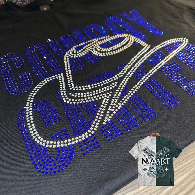 Rhinestone Cotton T Shirt