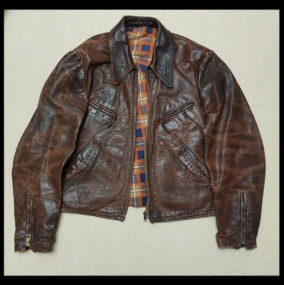 vintage Germany leather jkt A-2 df