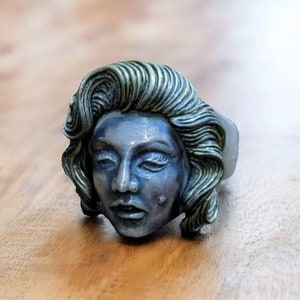 Marilyn Monroe Ring | 925 Sterling Silver Ring | Gothic Ring | Face Ring | Collectable Ring | Marilyn Ring|