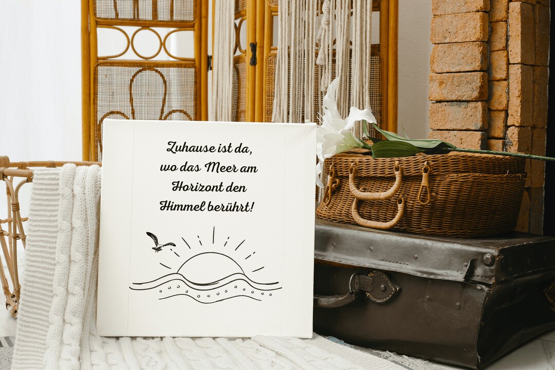 Poster Mit Spruch Heimat / Meer DIN A4 Wandbilder Etsy