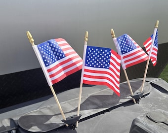 Perillas ergonómicas para tapa de tanque de propano con soporte para bandera integrado - Roscas M5 - (Paquete de 2)