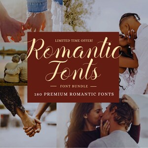 Paquete de fuentes Fuentes de guión romántico, Fuente de boda, Fuente Procreate, Monoline, Fuente manuscrita, Fuente Canva, Femenino, Cricut, Uso comercial