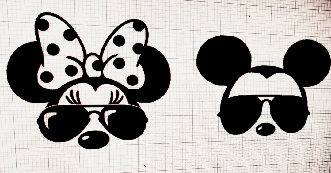 Mickey and Minnie Mouse Car Decal Etsy