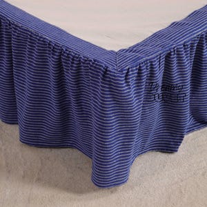 Boho Gauze Linen Dust Ruffle Bed Skirt - Tailored Twin, Full, Queen, King Sizes - Custom Drop Length, Natural Organic Bedding