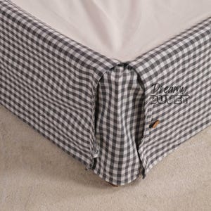 Gingham Bedskirt Tailored 4 Pattern CUSTOM Dust Twin, Full, Queen, King Sizes - Custom Drop Length Bedding