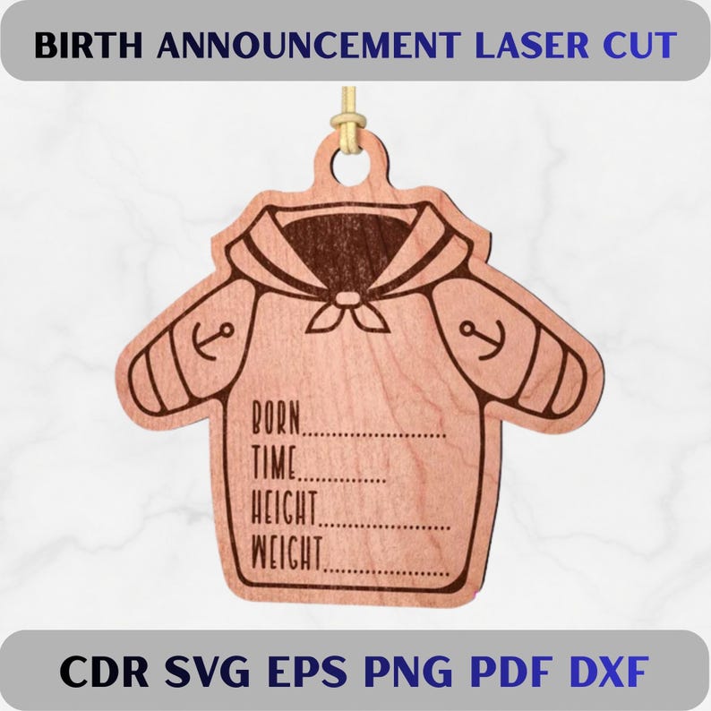 Baby Stats Sign Laser File, Birth Announcement SVG, Nursery Decor ...