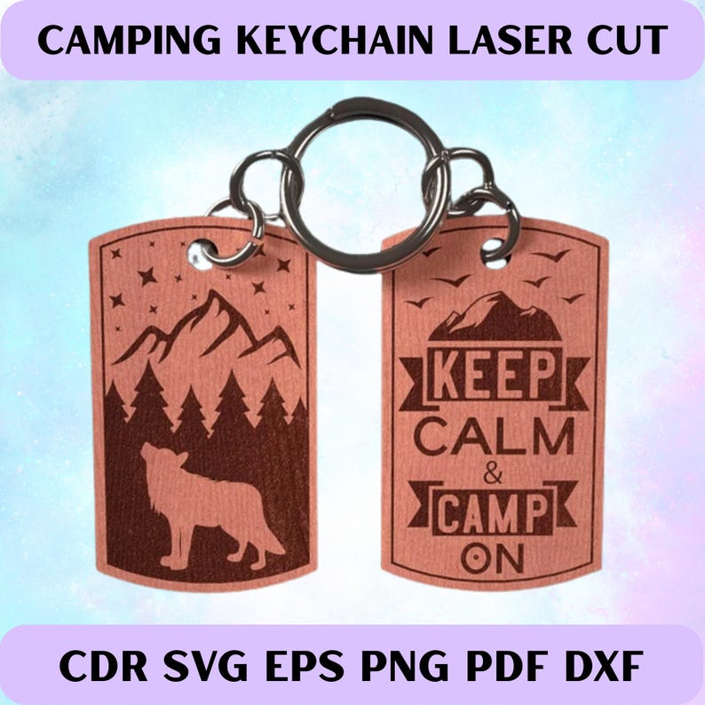 Camping Keychain SVG Bundle | Laser Cut Files, Adventure Quotes ...