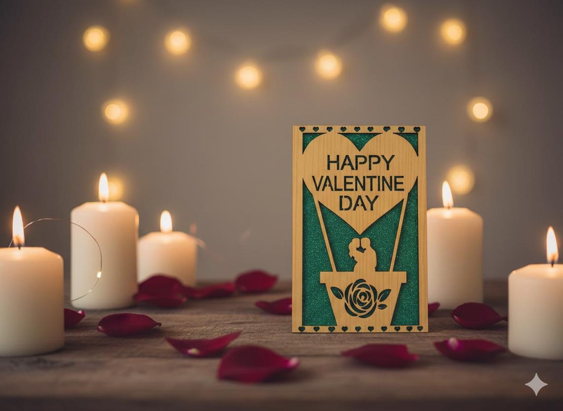 Laser Cut Valentines Day Card SVG Bundle (digital Download) - Etsy