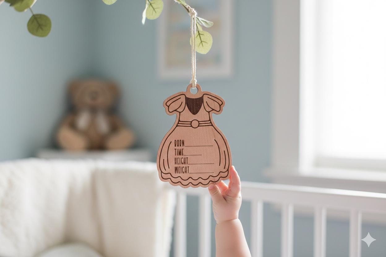 Baby Stats Sign Laser File, Birth Announcement SVG, Nursery Decor ...