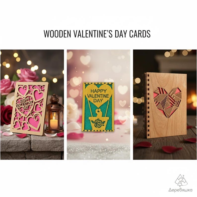 Laser Cut Valentines Day Card SVG Bundle (digital Download) - Etsy