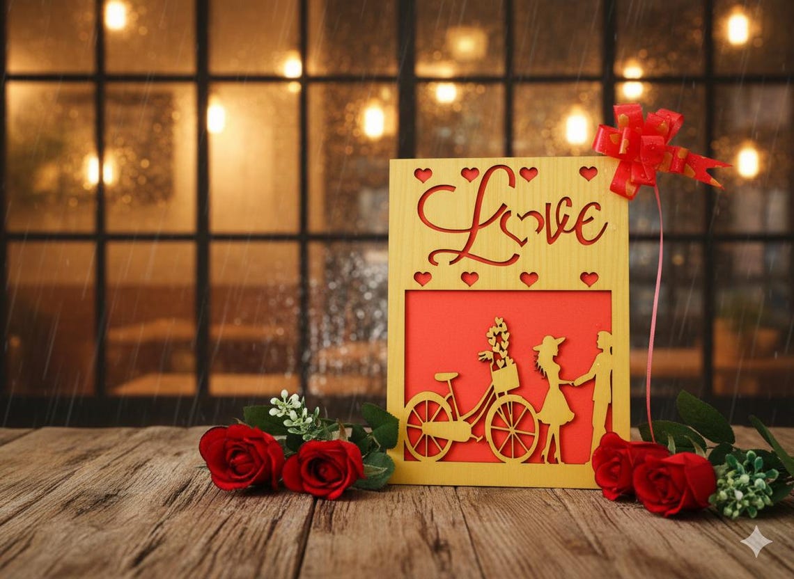 Laser Cut Valentines Day Card SVG Bundle (digital Download) - Etsy