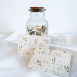 Fotospiel für Hochzeit | Fotoaufgaben für Polaroidkamera oder Fotobox | Fotokarten zum selbst beschriften mit Aufgabenliste & Anleitung