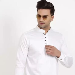 Handmade Cotton Short Kurta: Traditional Indian Man Outfit
